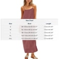 thumbnail image 3 of lcziwo Dresses for Women Cotton Linen Spaghetti Strap Backless Sleeveless Tank Dress Solid Color Loose Flowy Beach Square Neck Sundresses Hot Pink S, 3 of 8