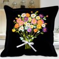 thumbnail image 2 of Black Cushion Ribbon Embroidery for Heimwerken Decor Gift 1, 2 of 8