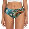 thumbnail image 1 of Fotbe Red Blue Dragon Battle Epic Calzones Estampados para Mujer – Ropa Interior de Algodón, Cómoda, Suave y Elástica-3X-Large, 1 of 6