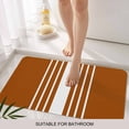 thumbnail image 3 of Burnt Orange White Stripe Door Mat&nbsp;Indoor Outdoor Entrance,Non Slip Rug for Kitchen Bathroom Entryway Rug,Modern Rustic Vertical Striped Washable Doormat Floor Mat 20x31.5 Inch, 3 of 8