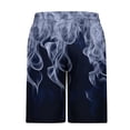 thumbnail image 4 of PNTUTB Summer Men's Fashion Flame Print Elastic Drawstring Relaxed Comfortable Beach Shorts with Pockets, 4 of 6