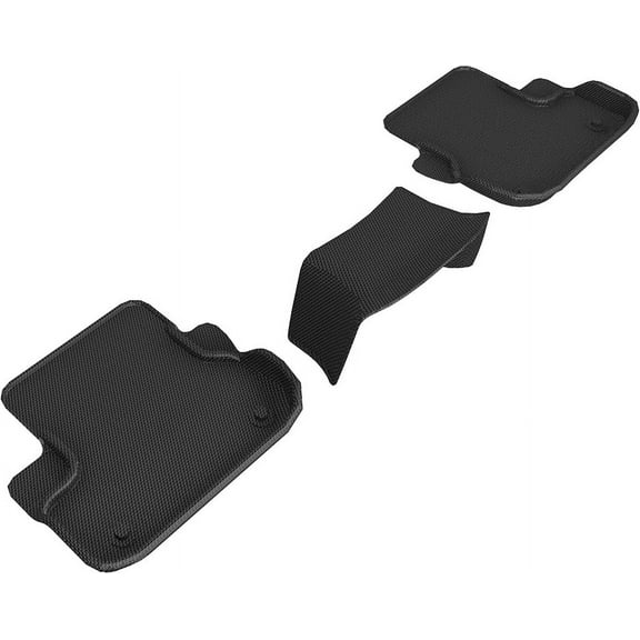 3D MAXpider Custom Fit Kagu Floor Mat (Black) Compatible with Maserati Ghibli 2013-2018 - Second Row