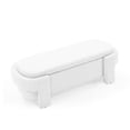 thumbnail image 3 of End of Bed Storage Bench, Upholstered Entryway Bed Bench with Sturdy Legs, Modern Indoor Accent Bench Foot of Bed Storage Ottoman Bench for Living Room, Bedroom, Hallway, White, 3 of 9