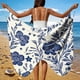 thumbnail image 3 of TaTaai Women's Solid Color Butterfly Beach Cover Up Wrap Skirt with Tie Waist Sheer Chiffon Long Dress Lightweight Sarong for Swimwear Vacation Pool Party All Season Wear Gift, 3 of 9