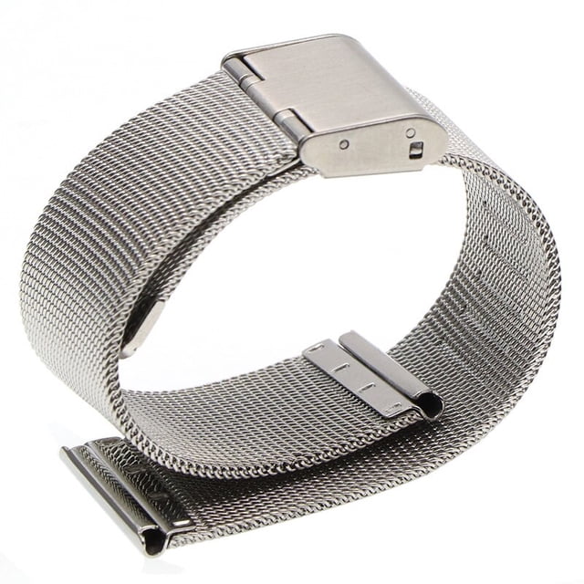 Pulsera milanesa Universal 12 14 16 18 20mm 22mm 24mm correa de acero inoxidable plateada pulsera de repuesto para reloj inteligente Tan Jianjun unisex
