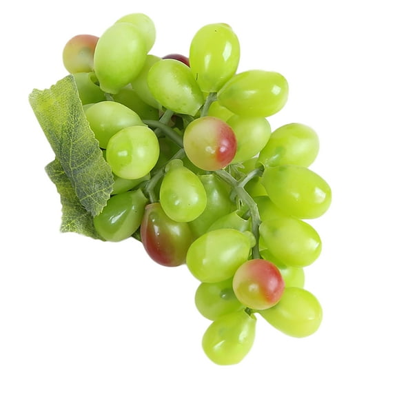 Farfi 1 Bunch Fake Grape Artificial Plastic Lifelike Faux Fruit Home Garden Decoration (Green)
