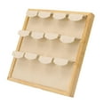 thumbnail image 3 of Earring Display Stand, Jewelry Organizer Jewelry Display Tray, Wooden for Counter Vanity Countertop Ornament Exhibition Home Use, White, 3 of 8