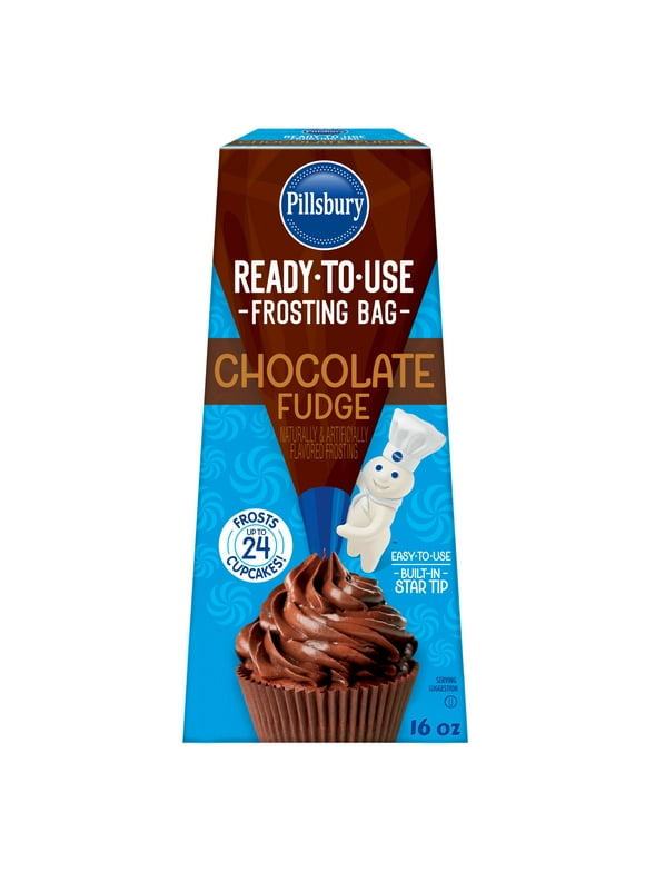 Pillsbury Chocolate Fudge Flavored Ready-to-Use Frosting Bag, 16 Oz Bag