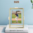 thumbnail image 2 of Gold Floating Frame &#x Vertical Set For Picture x x x Tabletop Shelf Photo Frame Classy For Wedding Birthday Anniversary Home or Office Decor, 2 of 9