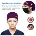 thumbnail image 3 of Herrnalise Scrub Cap With Buttons Bouffant print Hat With Sweatband for Womens and Mens, 3 of 4