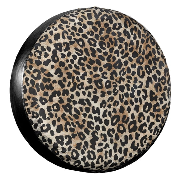 KAKALAD Leopard Print 03 Spare Tire Cover Universal Vehicle Accessories Buckle Car Tools 14”in