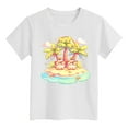 thumbnail image 4 of Girls Shirts Size 6-7 Girls Clothes Boys Girls' Island Print Casual T Shirt Fashion Kids' Comfort Fit Top for Beach & Daily Wear 1848, 4 of 4