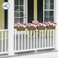 thumbnail image 4 of HC Companies 12-Inch Outdoor Plastic Deck Flower Planter Box, Chocolate (2 Pack), 4 of 7