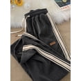 thumbnail image 3 of Pantalones de chándal holgados de pana a rayas para hombre, pantalón harén informal de estilo callejero, para gimnasio, estilo Y2K, estilo vintage, para otoño, 2023, 3 of 5