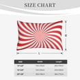 thumbnail image 6 of YFYANG Super Soft Rectangular Plush Cushion Cover (Without Pillow Insert), Red Spiral Vortex Comfort and Non-Pilling Hidden Zip Bedroom Sofa Pillowcases, 14"x20", 6 of 9