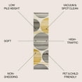 thumbnail image 2 of JONATHAN Y UNIQUE 2 x 8 Runner Rug, Nicky Striped Circles - Gray/Yellow/Cream, UNQ100A-28, 2 of 7