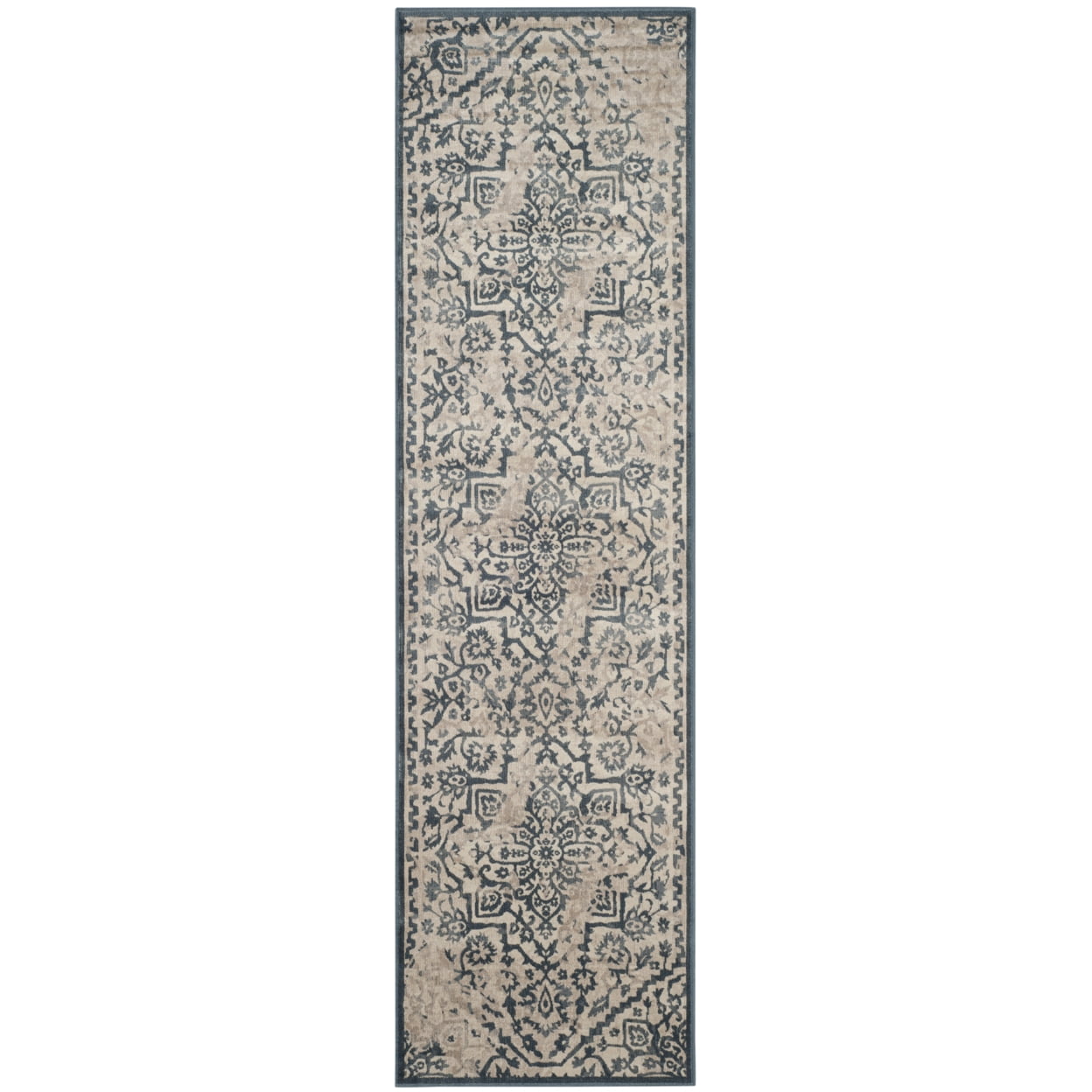 SAFAVIEH Vintage Flint Traditional Area Rug, Cream/Blue, 9' x 12'