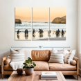 thumbnail image 2 of Elephant Stock Penguins On The Shore Wall Art - Horizontal Multi Panel Canvas - Dining Room Wall Decor - Animal Multi Panel - Beige And Orange Decor - 65" x 42", 2 of 4