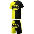 thumbnail image 2 of Kids Batman Athletic T-Shirt And Mesh Shorts Outfit Set Mesh Clothing Set for Boys, 2 of 7
