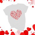 thumbnail image 6 of KIHOUT Fashion Tops Womens Valentines Day Short Sleeved T-shirt Love Printed Solid Color Top Short Sleeved Round Neck Tops,Size S-3XL, 6 of 6