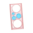thumbnail image 4 of Multifunctional Geometric Ruler, Drafting Drawings Stencils Ruler, Mathematics Learning Geometry Ruler, Multiple Shapes Drawings Template Ruler Pink, 4 of 10