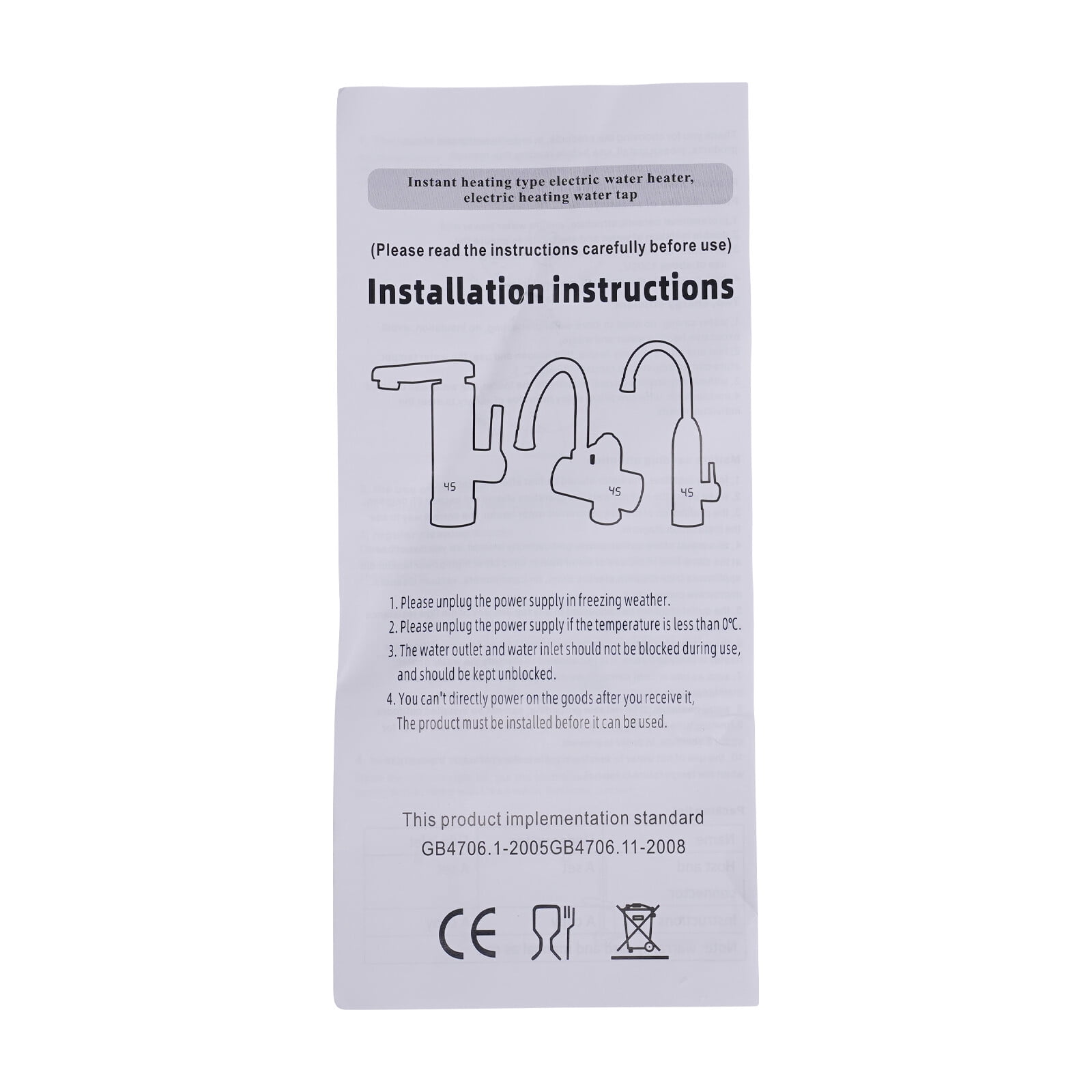 Miumaeov Electric Instant Hot Shower Kitchen Faucet Tankless Water Heater 3000 W US HOT