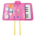 thumbnail image 3 of Tapete de tambor de Piano táctil 2 en 1, tapete de baile de tambor de Piano plegable portátil educativo temprano para niños, 3 of 8
