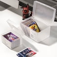 thumbnail image 2 of Caja de almacenamiento de tarjetas con hebilla transparente esmerilada con tapa Caja de clasificación de artículos pequeños para agujas e hilos, 2 of 5