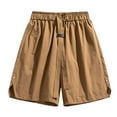 thumbnail image 1 of ameIAEA Men's Elastic Waist Cargo Shorts Summer Drawstring Shorts Athletic Workout Gym Jogger Shorts with Pockets, 1 of 3