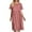 Pink, variant on HERESOM Women Plus Size Sun Dresses Fashion Women Summer Casual Round Neck Short Sleeve High Waist Dress