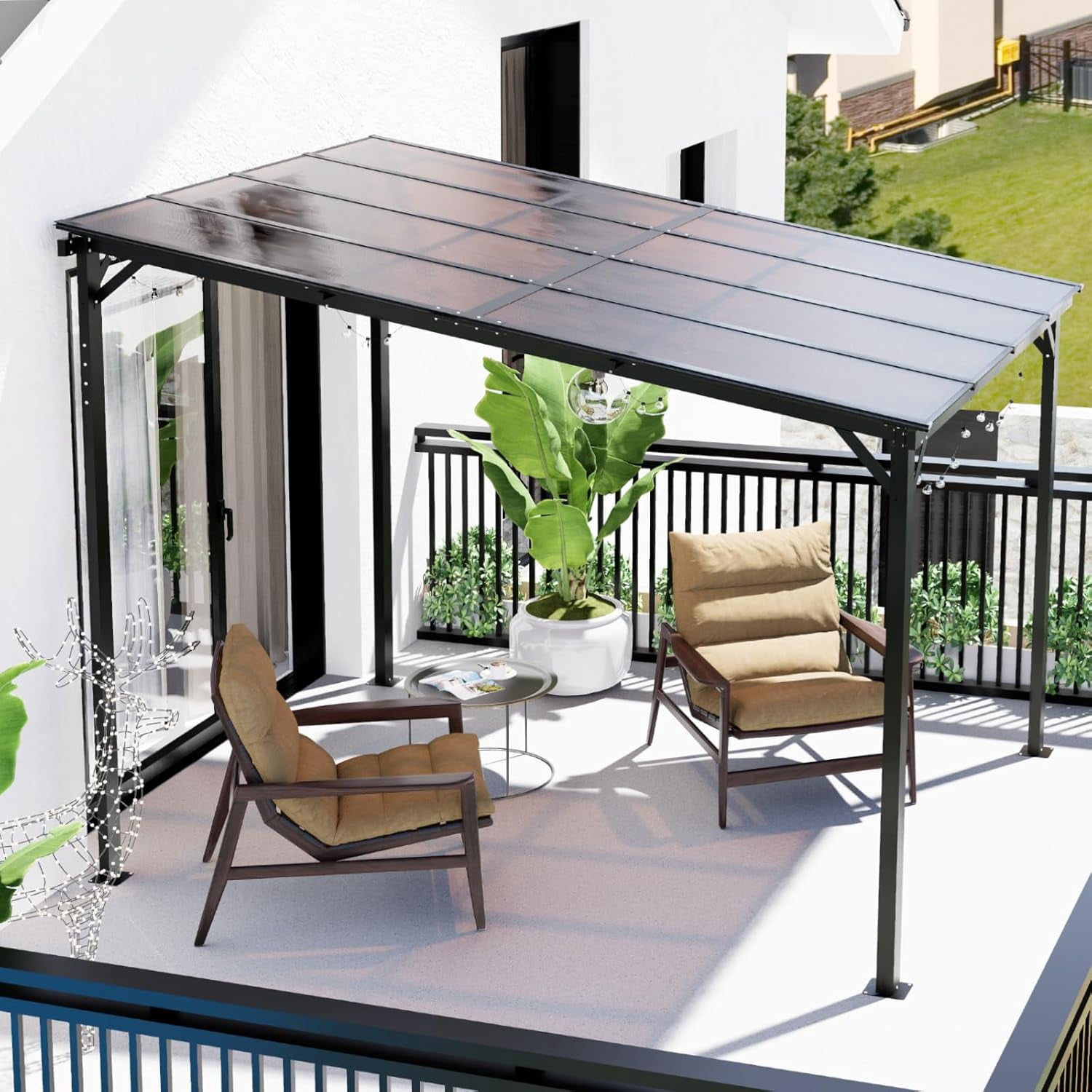 10x14 Hardtop Patio Gazebo, Outdoor Pergola with Roof for Backyard, Decks, Garden