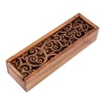 thumbnail image 1 of BYARSS Wooden Pencil Case Box Desktop Stationery Storage Organiser School Office (#1 Swirl Grass Type), 1 of 7