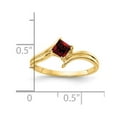 thumbnail image 2 of Primal Gold 14 Karat Yellow Gold 4mm Princess Cut Garnet Ring, 2 of 3
