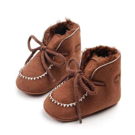 

Kiplyki Kid Deals Shoes Winter Boots for Boys and Girls Plush Warm Snow Soft Soled Walking Shoes