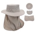 thumbnail image 3 of Capas de Protecció Solar de Nylon, Sombrero de Pesca de Borde Ancho Desmontable de Viento para Caminar para Pescar Mujeres para Mochileros para Caza para El Hombre, 3 of 7