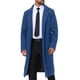 thumbnail image 4 of Abrigo de invierno INSPIRE CHIC para hombres, abrigo de trench de solapa de un solo botón, color azul oscuro, talla S, 4 of 6