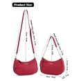 thumbnail image 5 of Gustave PU Leather Crossbody Purse for Women Crescent Shoulder Bag Small Tote Handbag Trendy Retro Underarm Evening Bags Satchel with Chain Strap - Red, 5 of 8