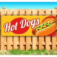 thumbnail image 1 of Hot Dogs 13 oz Vinyl Banner With Metal Grommets, 1 of 4