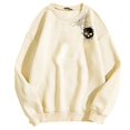 thumbnail image 5 of Tisuna Halloween Sweatshirt For Women Relaxed Fit Skull Print Crewneck Sweatshirt Ladies Long Sleeve Festival Theme Party Fall Tops Clothes Size L, 5 of 5