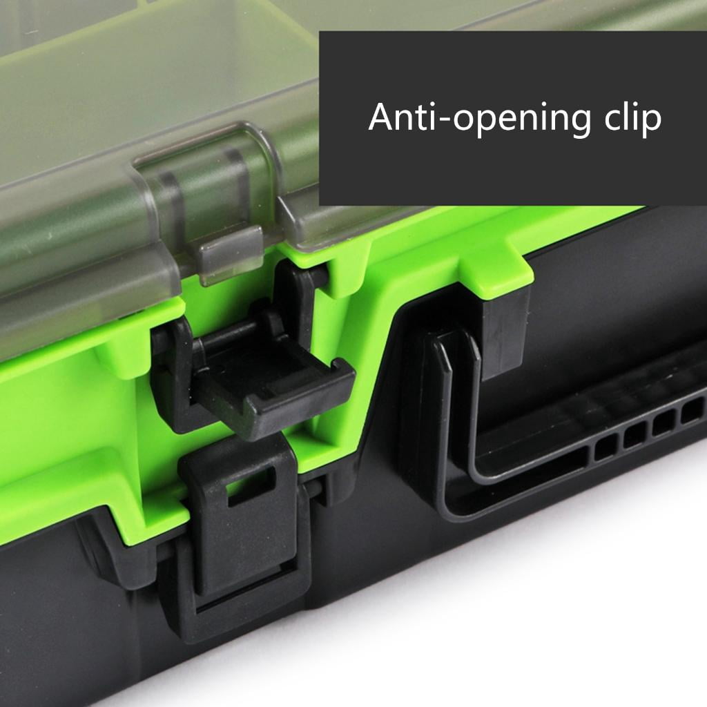 Yihuala Tackle Box Double Layer Fishing Lures Baits Hook Storage Container Case Multiple Compartment Fishing Tackle Storage Box