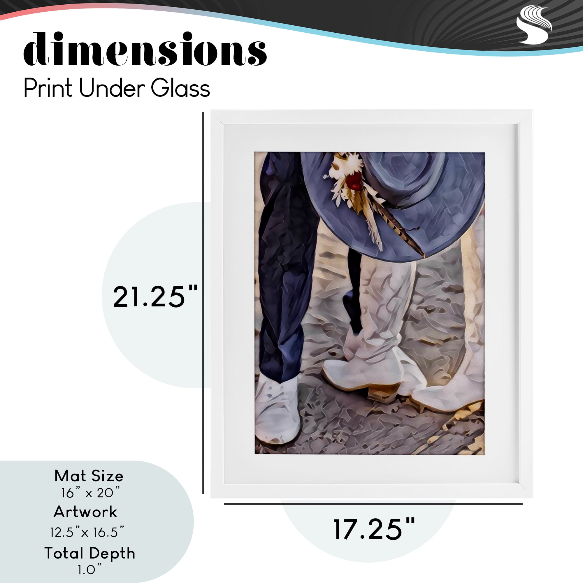 Elope In The Desert White Framed Print Under Glass, design by Jesse Keith