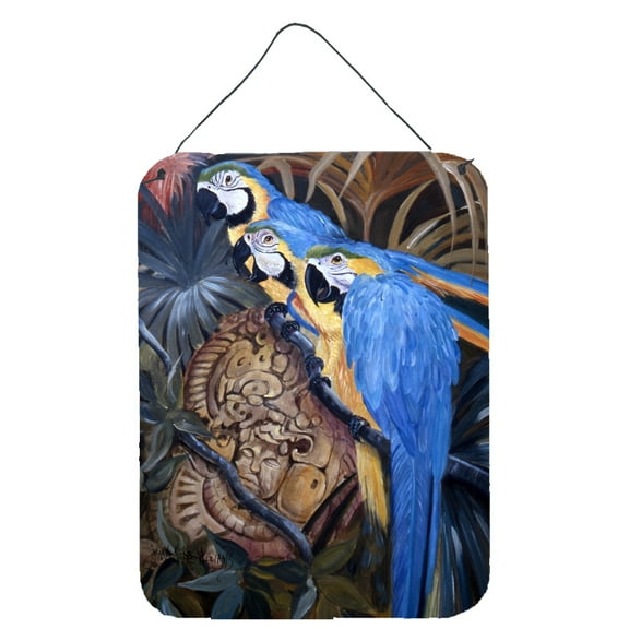 Carolines Treasures JMK1191DS1216 Parrots Wall or Door Hanging Prints 12WX16H multicolor