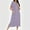 #0093-Purple, variant on Ailaofu Robes For Women Zipper Front Bathrobe Short Sleeve House Coat Long Nightgown With Pockets Soft Loungewear