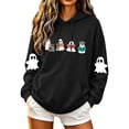 thumbnail image 3 of Busydd Halloween Graphic Hoodies For Women Trendy Cute Ghost Pumpkin Print Fall Tops Casual Long Sleeve Drawstring Hooded Sweatshirt With Pocket, 3 of 6