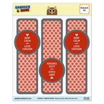 Keep Calm And Love Chicken Glossy Laminated Bookmarks - Set of 3