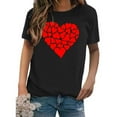thumbnail image 4 of Fesfesfes Short Tshirts for Women's Valentine's Day Love Printed Short Sleeved T-shirt Top Workout Clothes for Women XL(US:10), 4 of 4