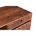 thumbnail image 4 of Mod-Arte Modern Wood Honeycomb Office Desk with Storage in Dark Walnut, 4 of 6
