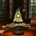 thumbnail image 7 of Witch Hat Lamp Stained Glass Style, Gothic Resin Table Light for Halloween Decor Bedside Night Light, 7 of 7