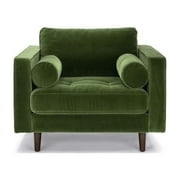 Urban Home Roma Chair in Green Velvet