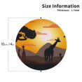 thumbnail image 2 of KLL Drink Coasters Set Round Shape of 4,PU Leather Absorbent Coasters Set Decorative Coffee Cup Coasters Housewarming Gift for Home Decor-Giraffes Of The African Savannah, 2 of 5